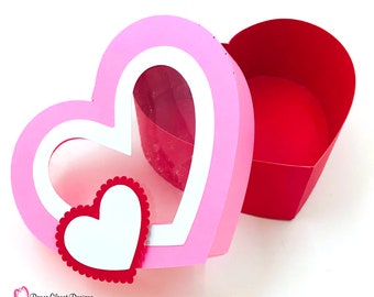 Valentine Heart Box Template, 3D SVG, Cricut, Silhouette (Digital Download)