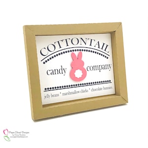 Pâques lapin de Pâques Candy Shop Company Shadowbox, SVG 3D, Pâques SVG, SVG de lapin, imprimable, Cricut, Silhouette, modèle de boîte, dxf,