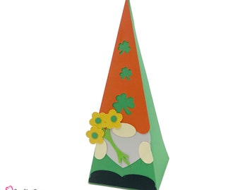 St. Patrick's Day Gnome Pyramid Box SVG, Cricut, Silhouette (Digital Download)
