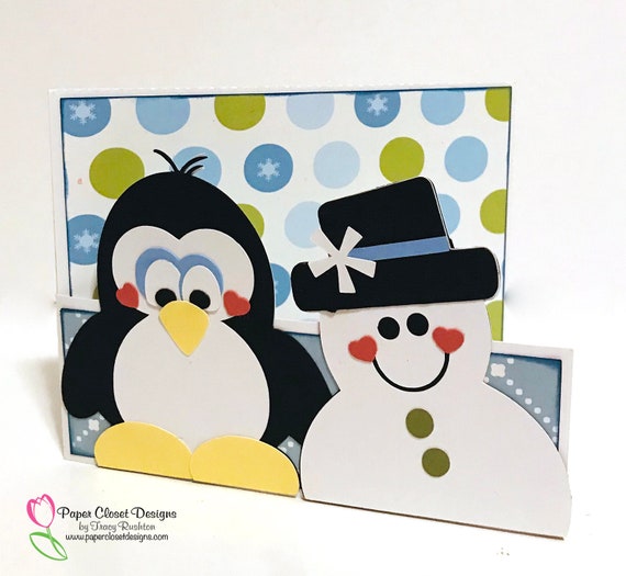 Download A2 Winter Friends Double Fold Card Svg Card 3d Svg Cricut Etsy