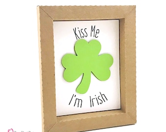 St. Patrick's Day Shadowbox SVG, 3D Clover Sign (Digital Download)