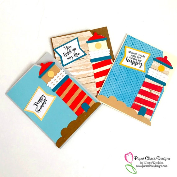 Download Lighthouse Card With Printable Sentimentscricut Svg Etsy