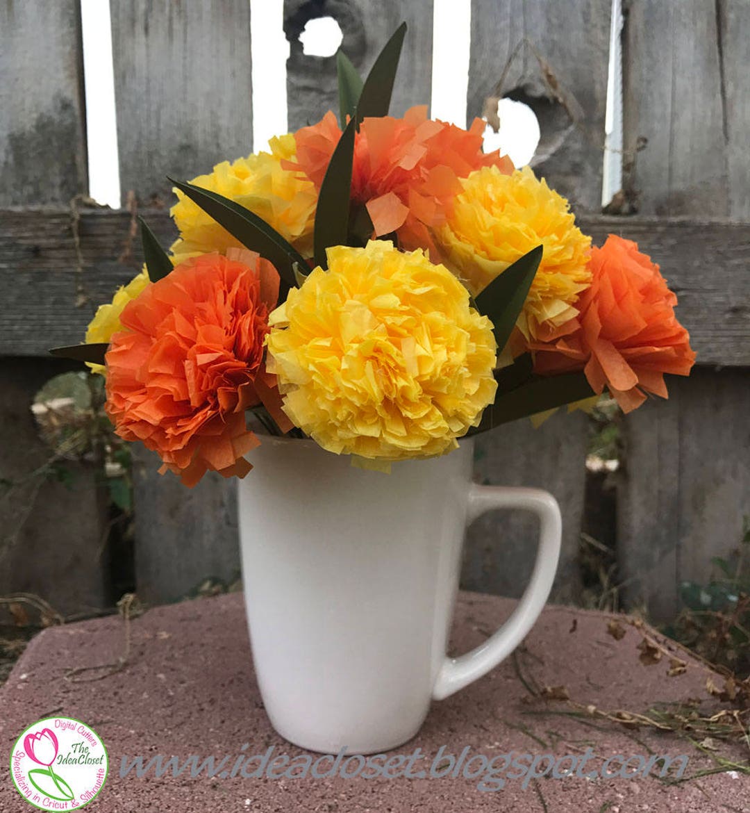 Tissue Paper Carnation Flower Pattern Digital Files Etsy Tissue Paper Carnation Flower Pattern Digital Files Etsy