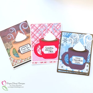 Caneca cartão dobrável duplo SVG, Cricut SVG, Silhouette SVG, Cameo Svg, modelo de cartão, arquivos Silhouette Cameo