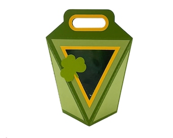 Shamrock St. Patrick's Day Pop Up Box SVG File (Digital Download)