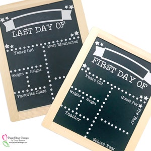 Erster und Letzter Schultag Zeichen 2 |SVG | Cricut | Silhouette | dxf | PDF | PNG | Printable |Silhouette