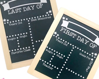 First and Last Day of School Sign 2   |SVG  | Cricut |  Silhouette | dxf | PDF | PNG | Printable |Silhouette