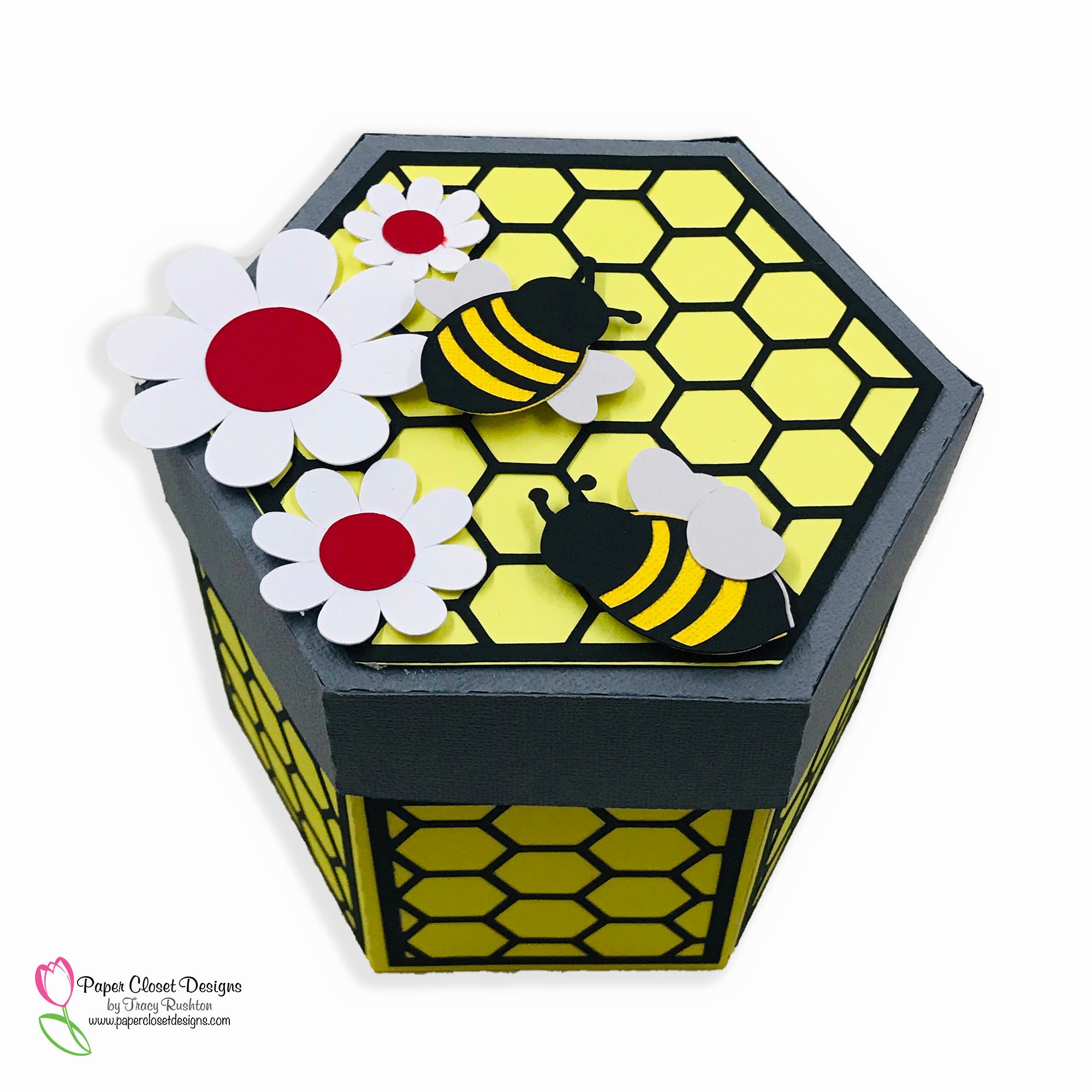 Honey Bee Favor Box / Honey Bee Candy Box / Honey Bee Party Supplies /  Honey Comb Candy Box / Honey Bee Birthday Party / First Birthday 