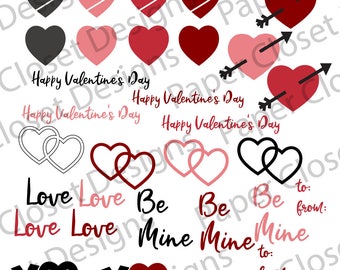 Valentine Digital Stamps and Sentiments