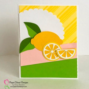Tarjeta de felicitación de limón SVG /Cricut/Silhouette/dxf/gsd/template