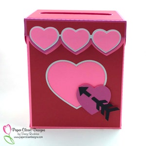 Caixa de correio SVG Valentine, 3d, Cricut, arquivos, modelo, coração SVG, cortes de matriz Valentine
