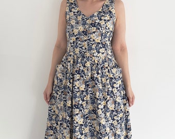 Vintage Liberty Dress | UK 14 | Spring Summer Floral Liberty Dress | Wedding Guest Dress | Thomas & Johnathan of Canterbury