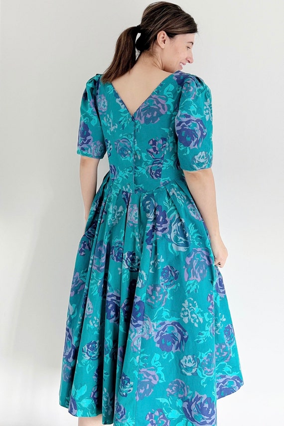 Vintage Laura Ashley Dress | UK 14 | Vintage Turq… - image 7
