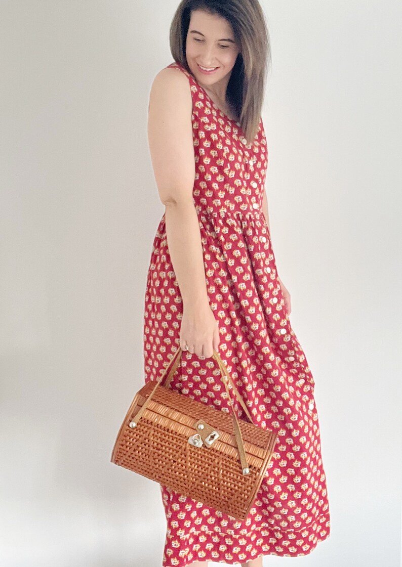 Vintage Laura Ashley Button Through Summer Dress With Pockets Etsy UK