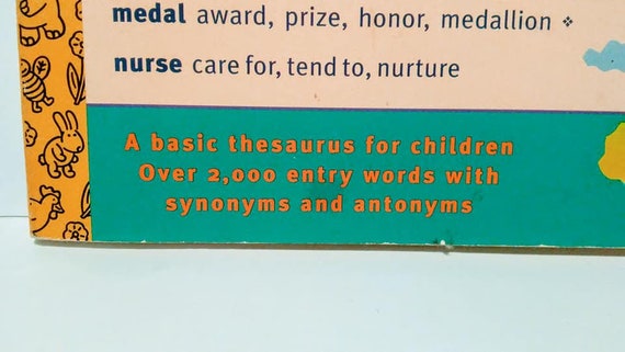 Vintage Book Vintage Thesaurus First Thesaurus Book For Kids Children Books Golden Books Basic Thesaurus Children Dictionary Vintage - 