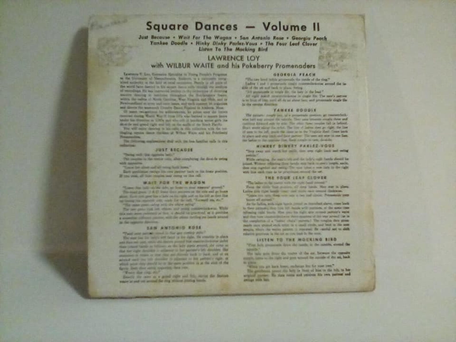 Vintage Music Record Music Record Square Dance Records Etsy