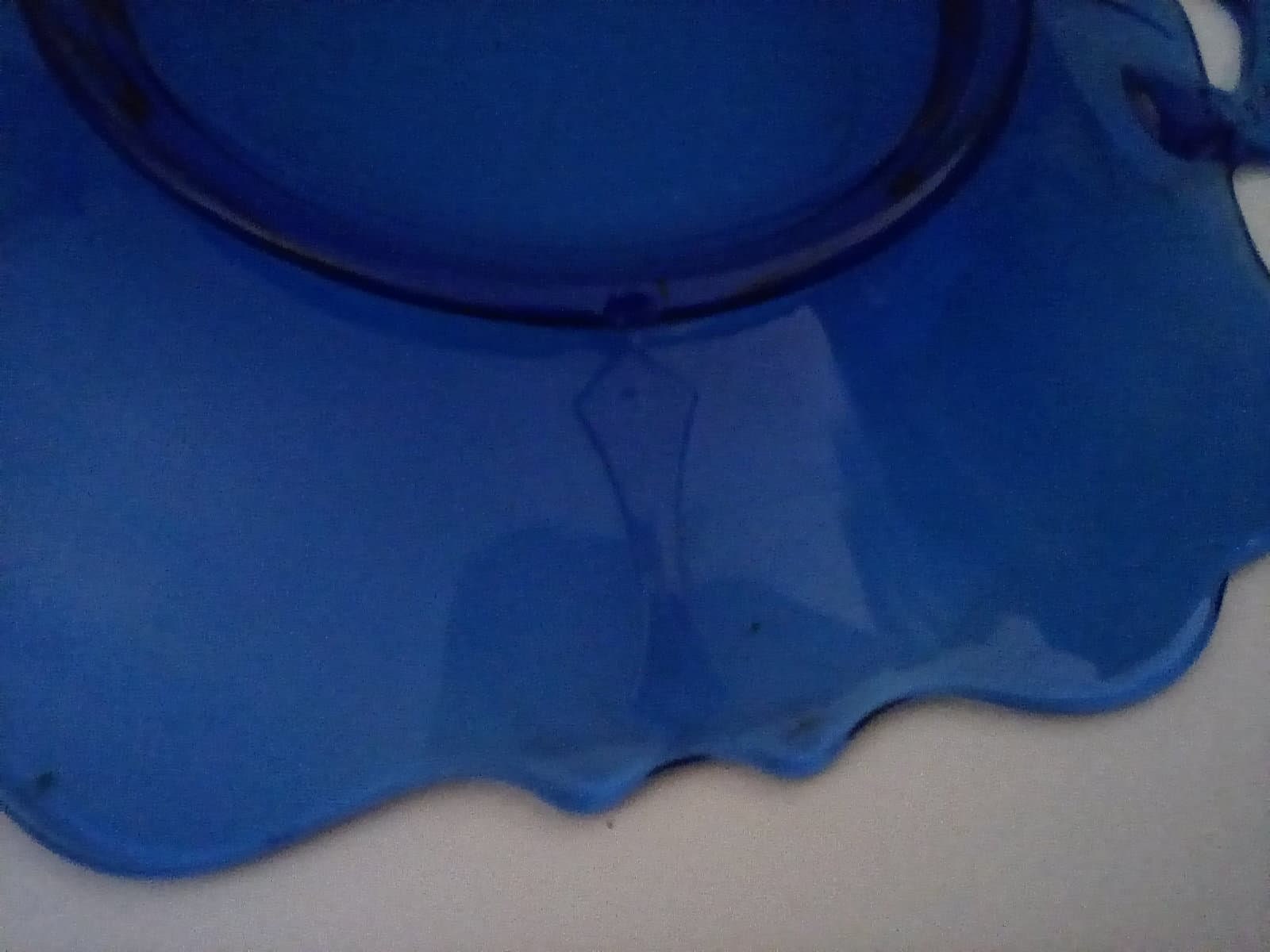 Vintage blue glass blue glass tray glass tray vintage glass Etsy