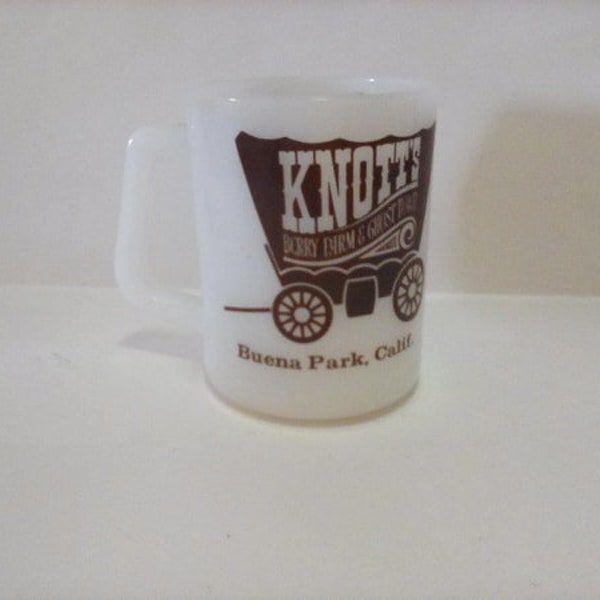 vintage mug, milk glass mug,  Knott's milk glass mug, Knott's mug, name mug,  gifts for her, white milk glass, printed mug, souvenir,  gifts