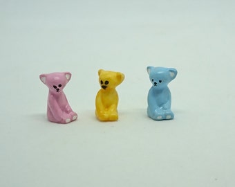 tiny porcelain bear  pastel color