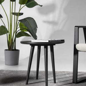 Mesa de centro NEW YORK, madera negra / madera de roble natural, fabricada en Italia