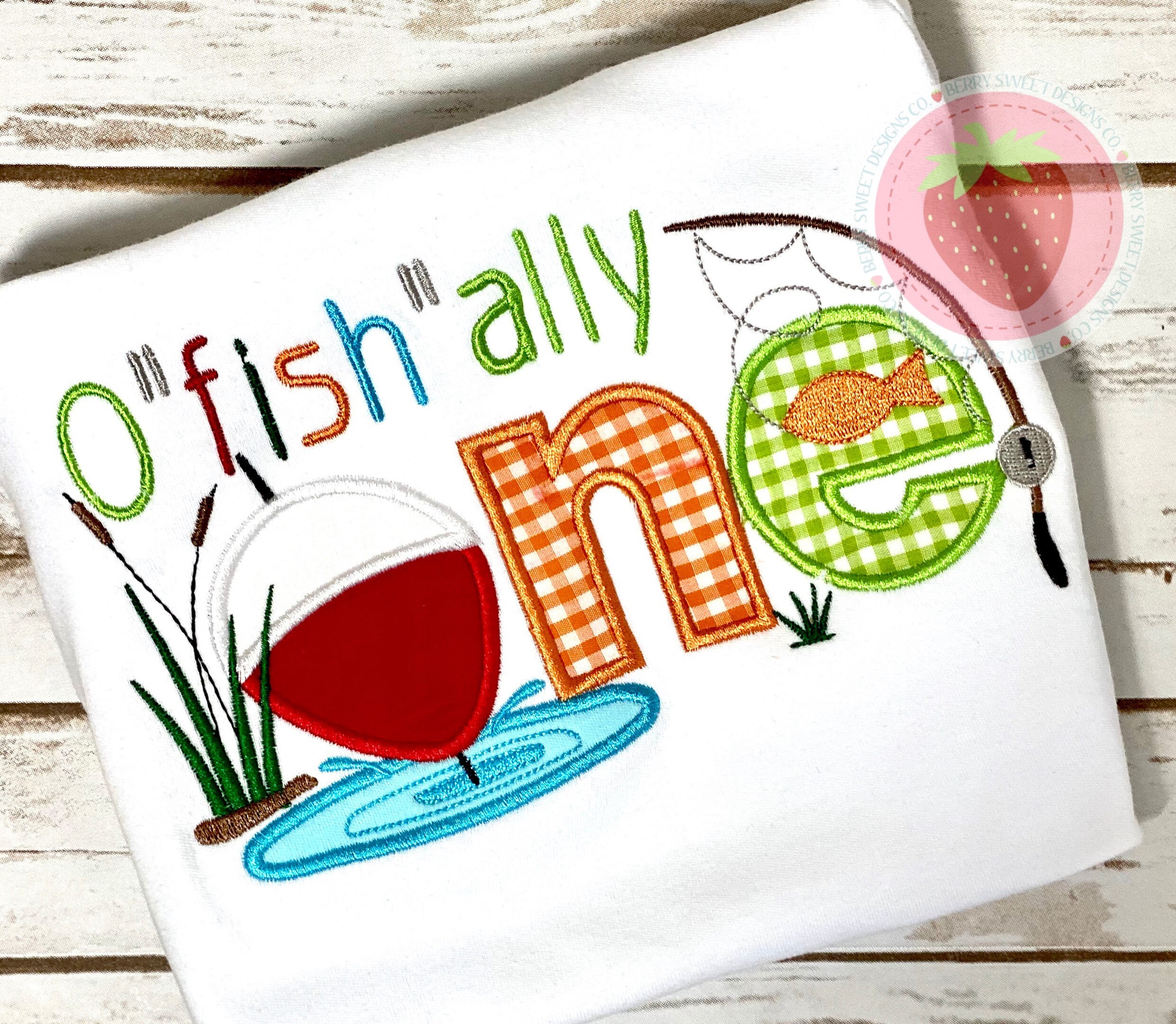 O “FISH” Ally ONE embroidered appliqué design shirt