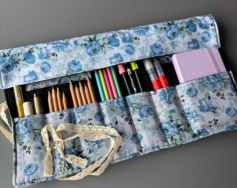 Pencil Roll Up Diy Fabric Pencil Case Handmade Pencil Roll, Artist