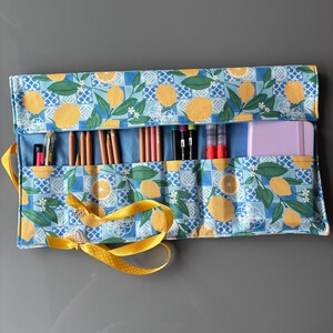 Handmade Pencil Roll, Artist Brush Roll, Artist Pencil wrap, Roll Up Pencil Case, Art Supply Storage, Travel Pencil Case, Artist Gift