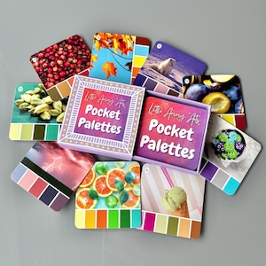 Zakpaletten! Kleurenpalet Kaartspel, zakkleurenpaletten, inspiratiekaarten kleurenpalet