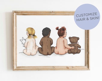 Bare Babies Children&#39;s Illustration Art