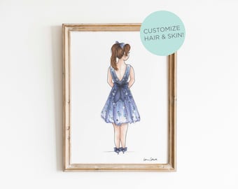 Beauty and a Bow Fashion Illustration Art