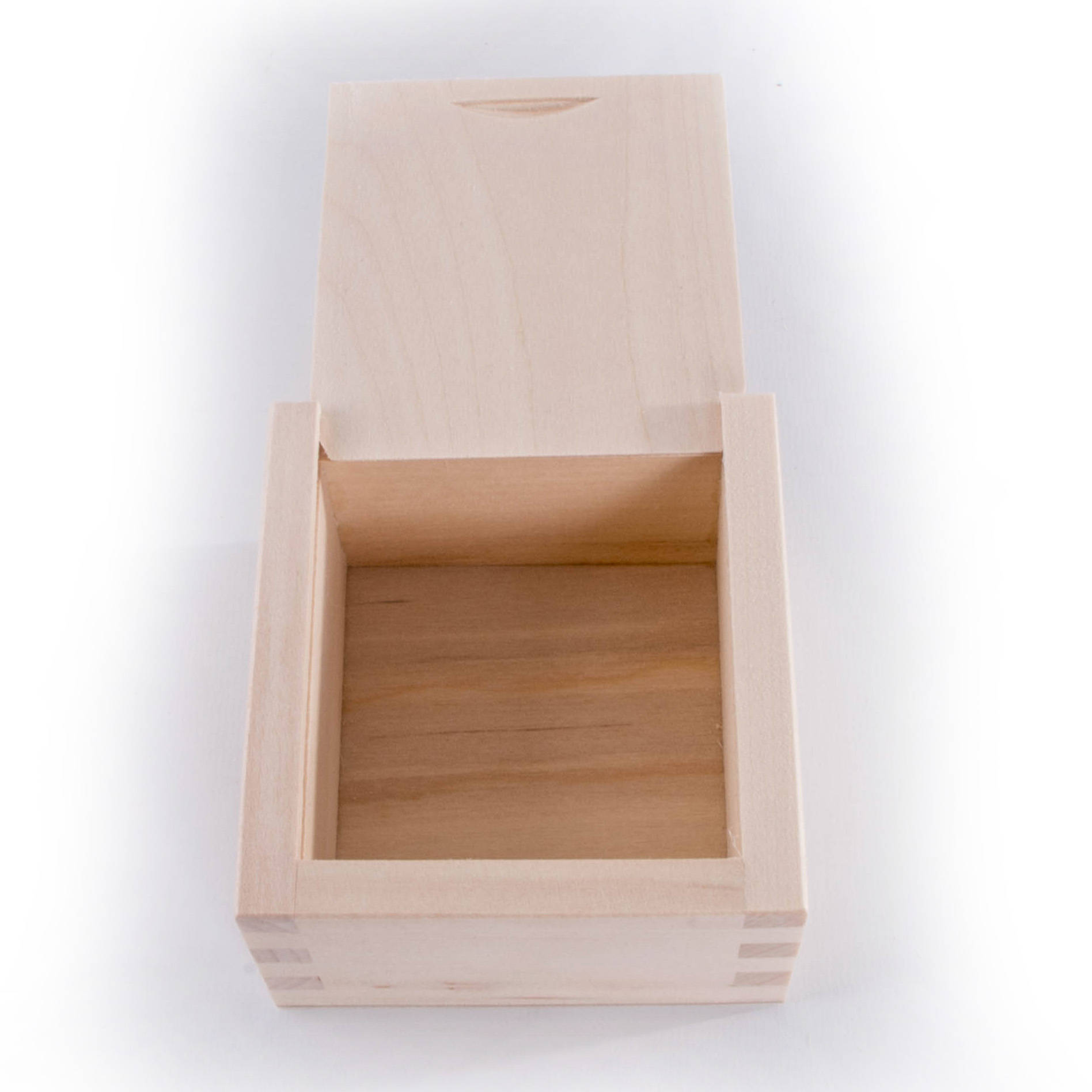 Caja de almacenamiento de madera inacabada con tapa deslizante | Etsy
