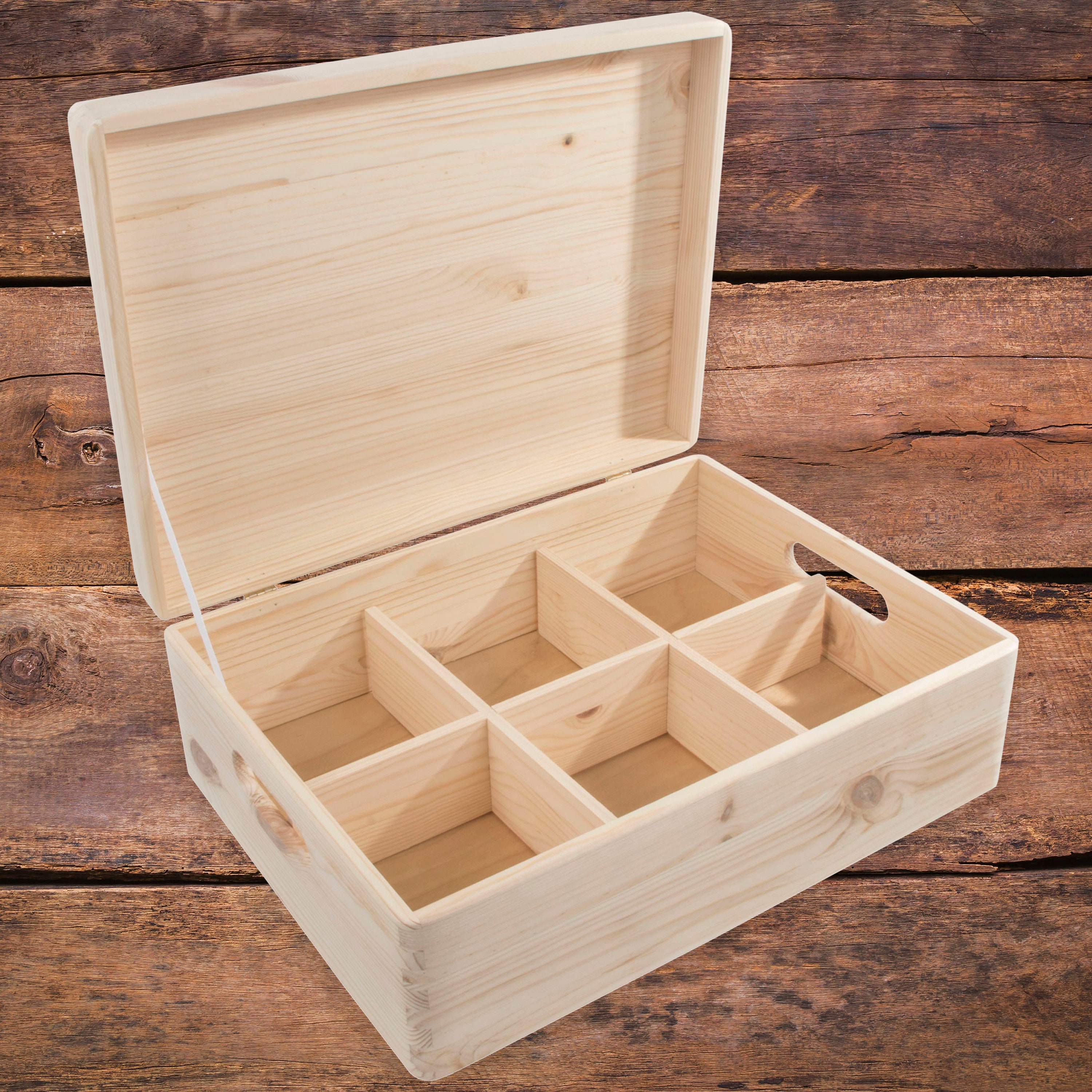 Quaderno Ad Anelli Grande Scatola Per Ricette In Legno Di Acacia Con 100 Carte Da 10 X 15 Cm, 8 Divisori – Set Di Scatole Per Ricette In Legno A Doppio Scomparto