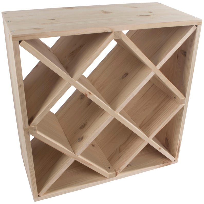 Sierlijke wijnrek voor 6 wijnflessen gemaakt van zwart mango hout met mooie natuurlijke Sierlijke wijnrek voor 6 wijnflessen gemaakt van zwart mango hout met mooie natuurlijke