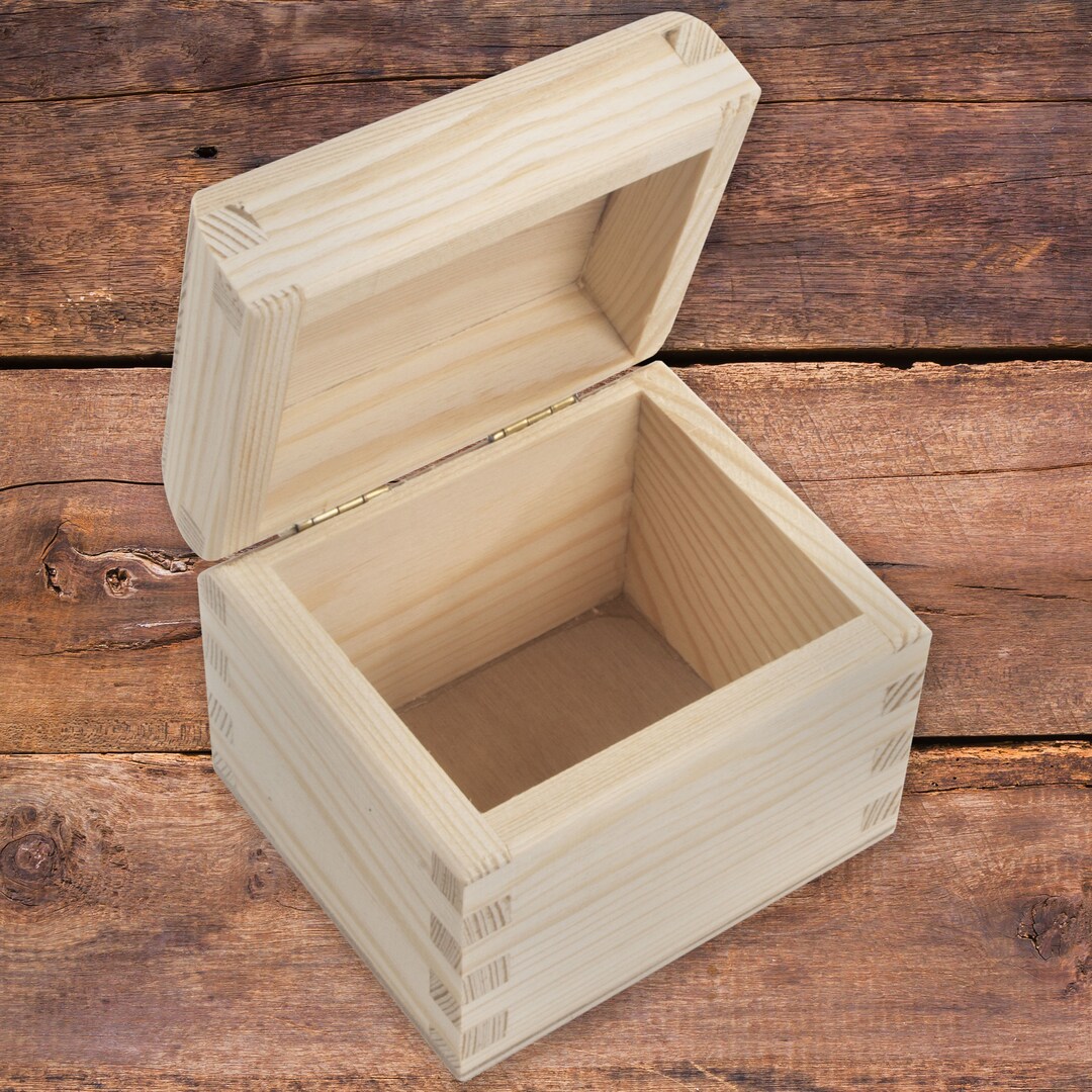 Plain Blank Wooden Small Storage Cube Box With Lid 9.5x8x8 Etsy UK