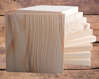 Plain Square Wooden Coasters | 9 x 9 cm | 10 mm Thick | Decorative Pine Mug Cup Protectors Blank Drink Holders DIY Discs Unfinished Wood