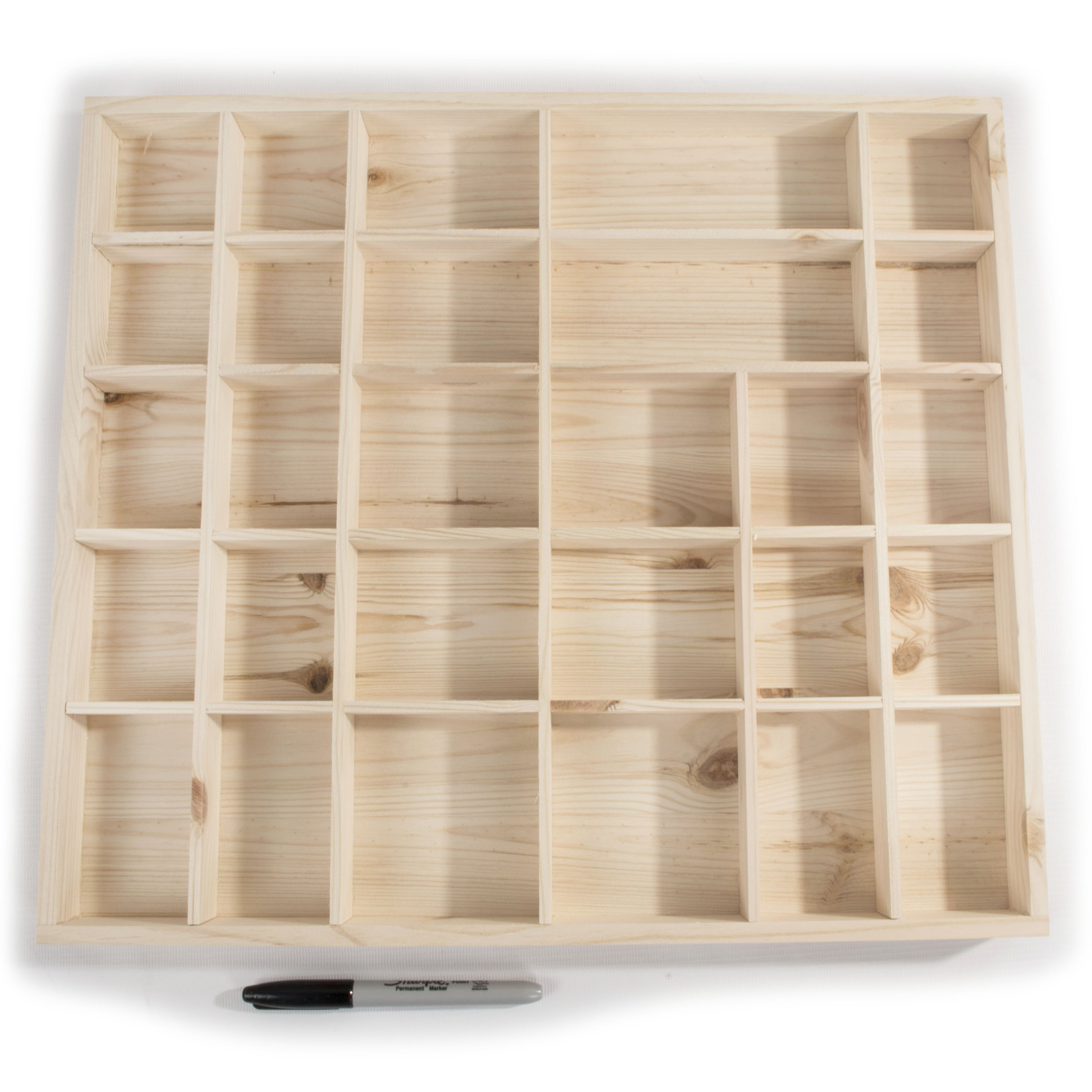 Wooden Trinket Display Shelf 28 Compartments Wall Hanging Etsy UK