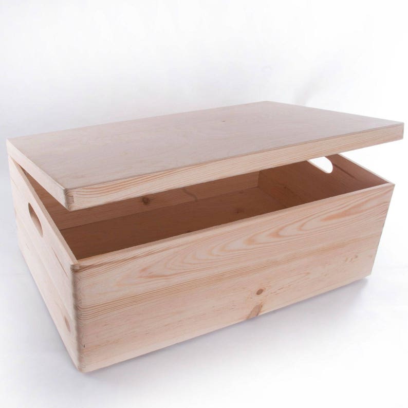 Plain Large Storage Box with Lid and Handles 23.62 x 15.74 x Etsy