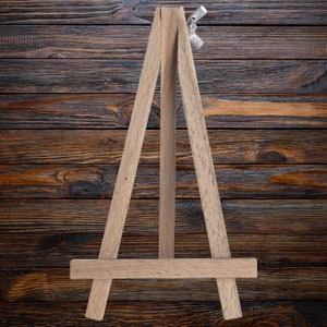Mini Wooden Easel Stand | 15 cm | A5 | Table Desktop Wedding Photo Display Solid Beech Wood Art Canvas Name Wedding Cards Photos Crafts