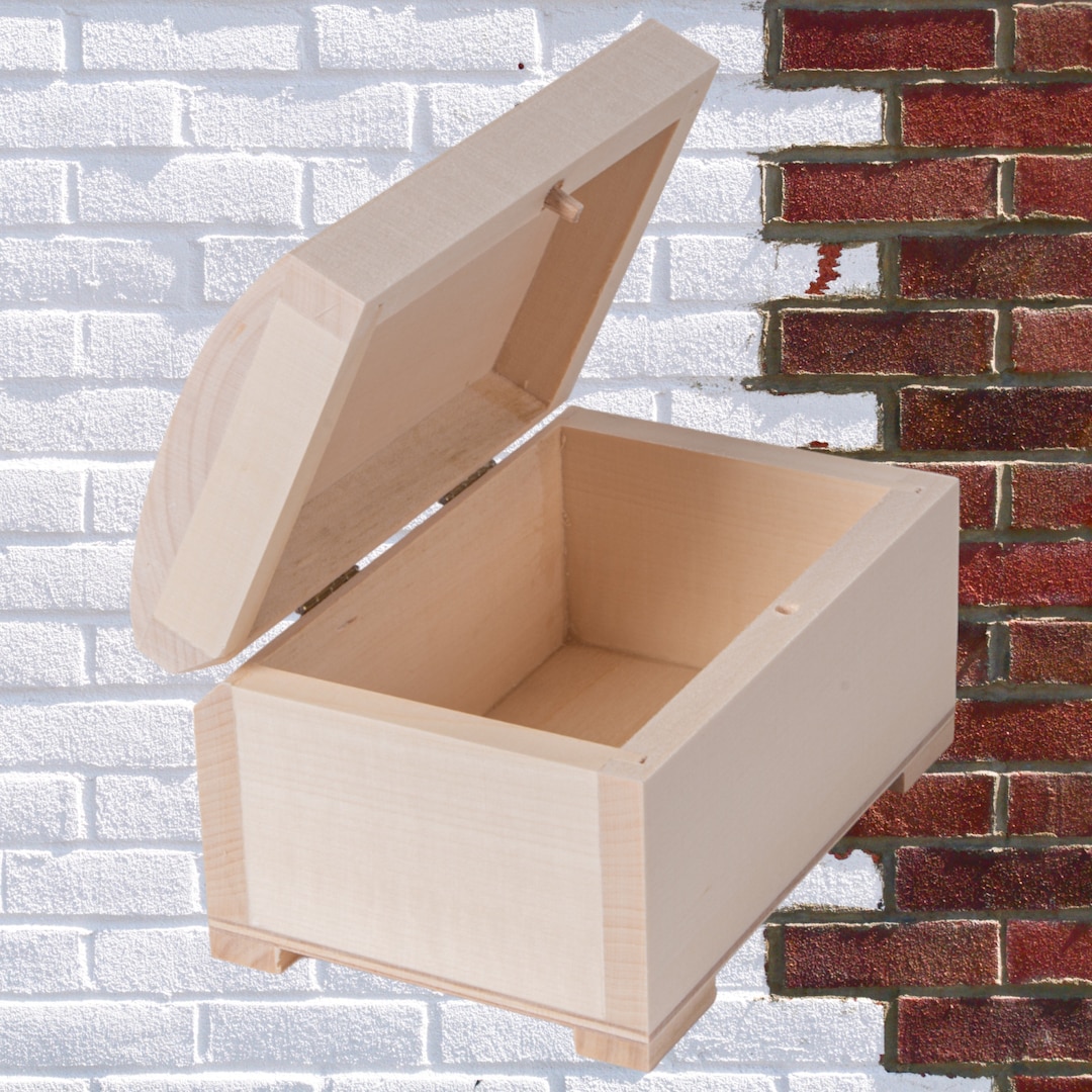 Small Wooden Trinket Treasure Chest Box Treasure Jewellery Storage