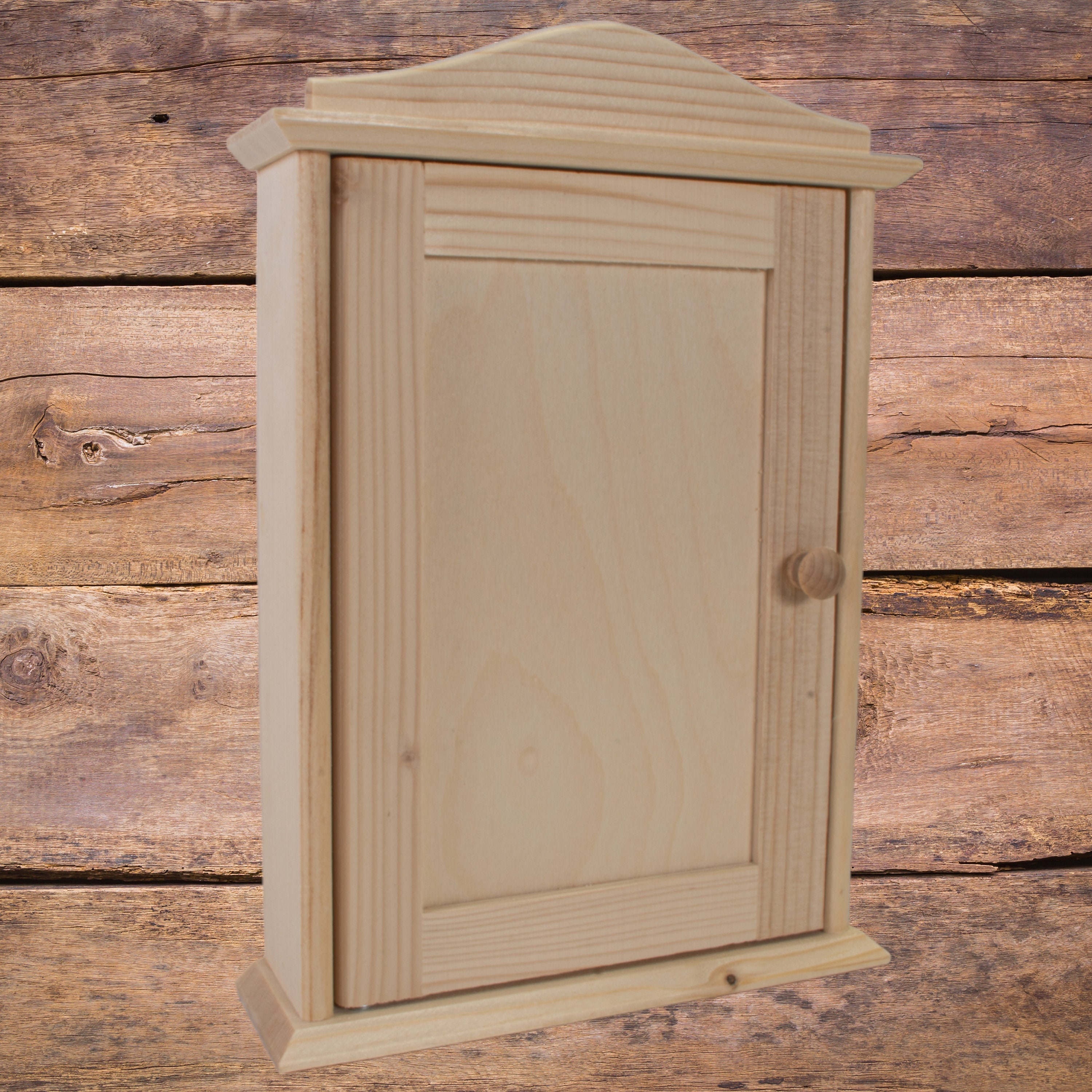 Boîte à Clés En Bois Avec Crochets - Armoire De Rangement Murale Pour Entrée, Bois Clair
