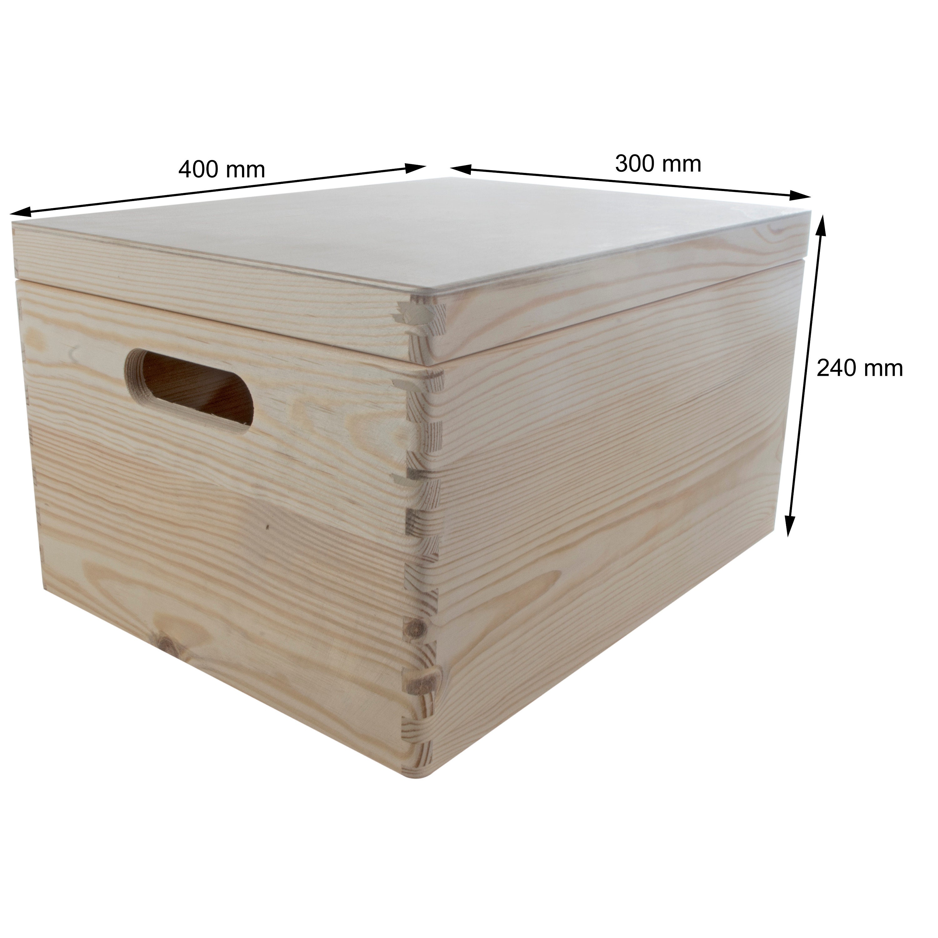Large Wooden Decorative Storage Non-lidded Box With 8 Compartments /  60x40x13 cm