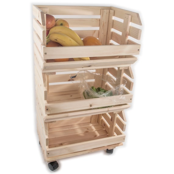 Cesta de frutas de 5 niveles para cocina, carrito apilable y de  almacenamiento de verduras, organizador de verduras, contenedores de  productos
