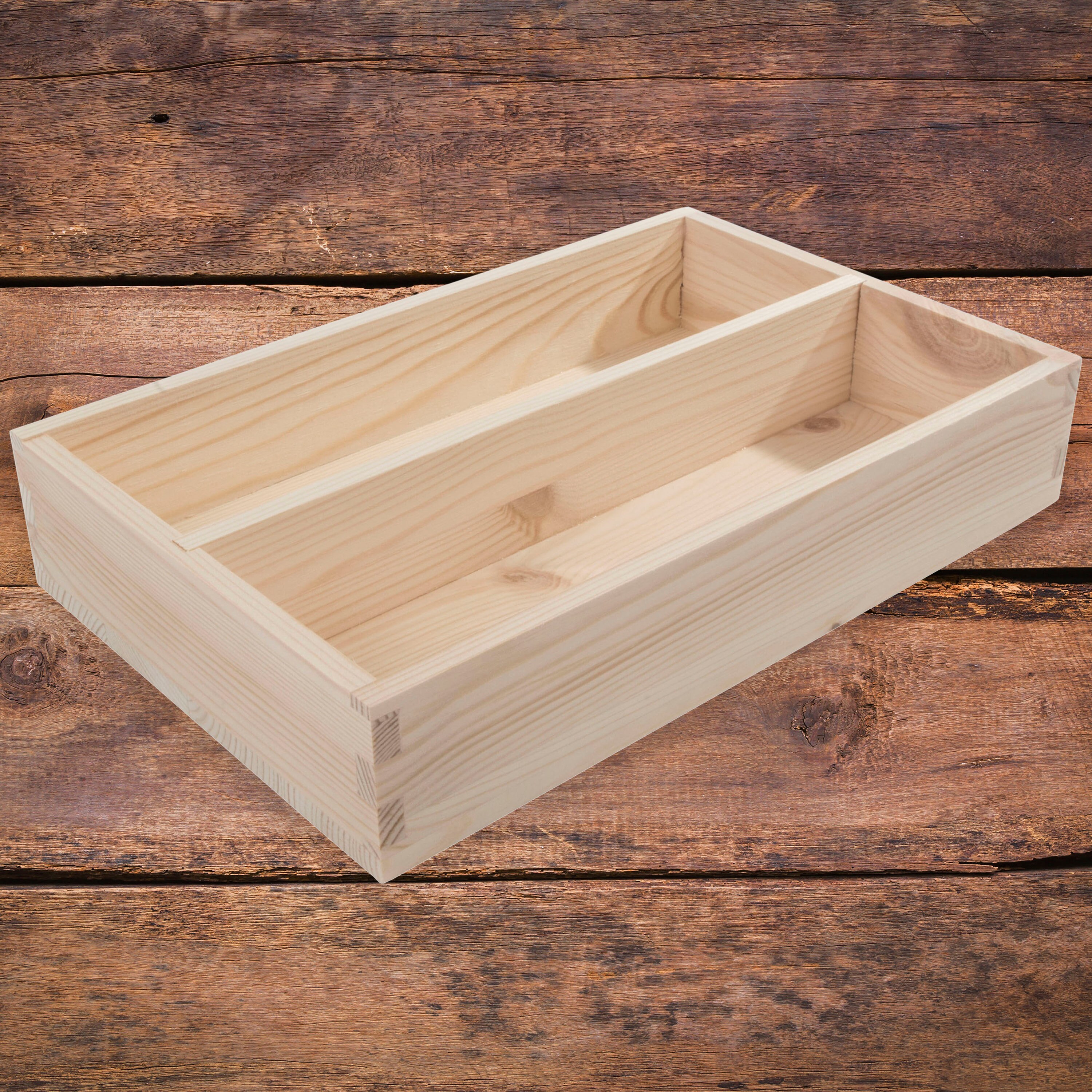 Boîte En Bois Pin Naturel 16x16x13.5cm - Non Peinte - Loisirs Créatifs Découpage