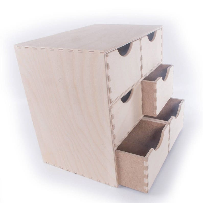 Wooden Mini Chest of Drawers / Storage Box / Organiser/ Plain | Etsy