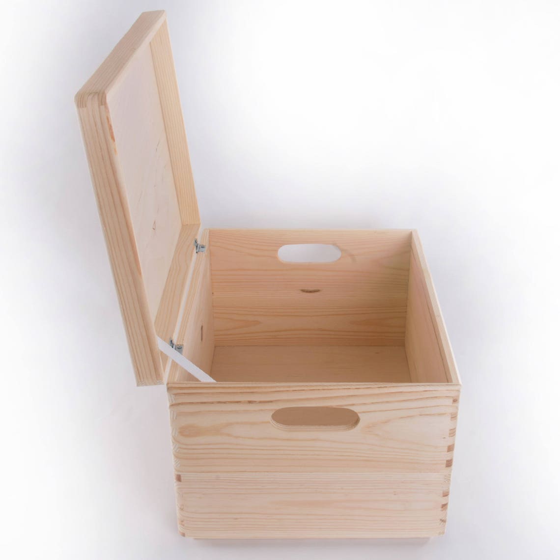 Large Wooden Storage Box / Plain Wood / Box With Lid / Crate Etsy UK