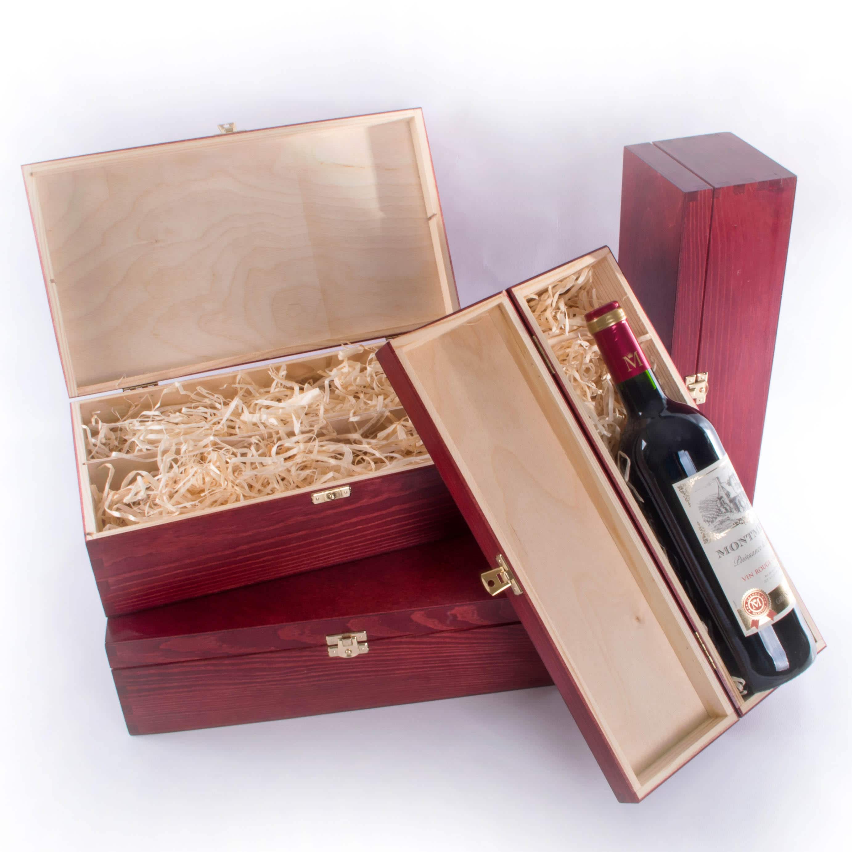 Handcrafted Mahogany Wooden Wine Case Holder With Hinged Etsy