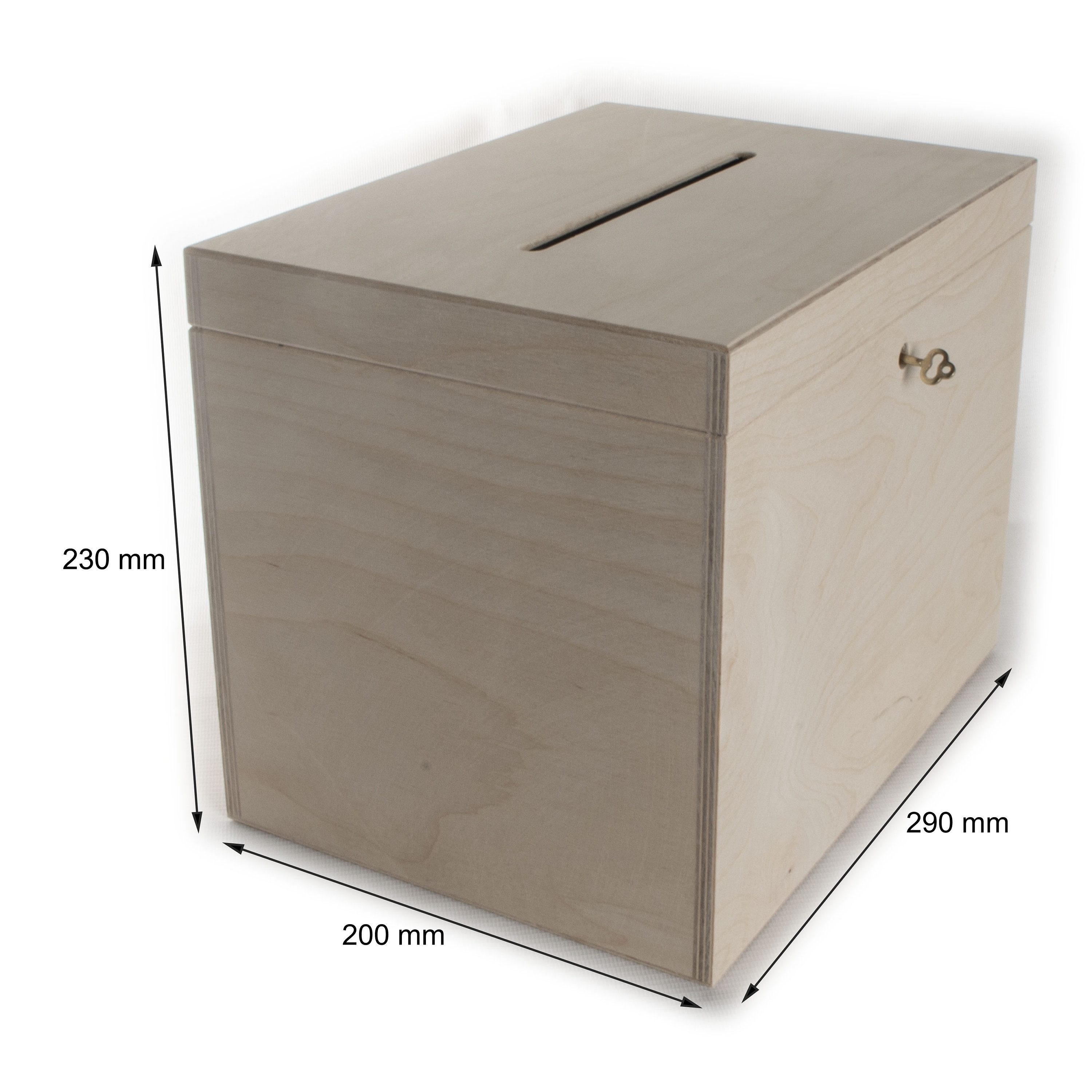 Wooden Wedding Guest Wish Post Box With Slot | 3 Sizes | Wishing Well ...