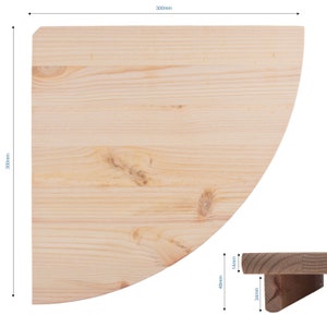 Étagères d'angle en bois 3 tailles Étagère suspendue murale pour photos de livres, présentoir de rangement pour objets de collection Pin non fini et non peint 30 x 30 cm