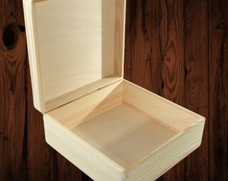 Coshar Scatola In Legno Grezzo Con Coperchio – 14x14x10 Cm – Naturale Per Gioielli, Fai Da Te, Ricordi E Decorazioni