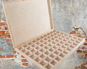 Boîte En Bois Pour Présentation De Pierres Précieuses - 5.5x6x1.25 Cm, Blanche